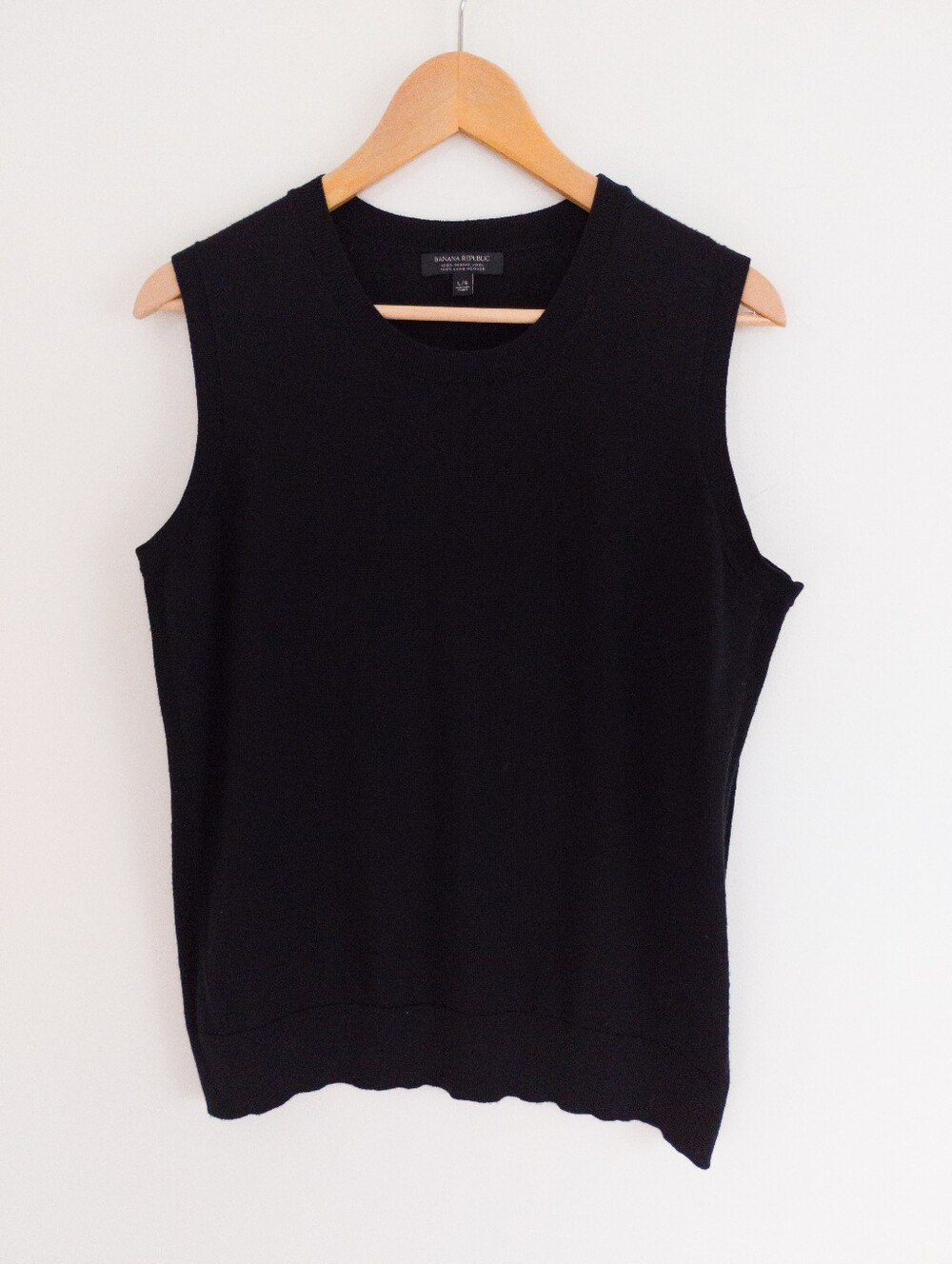 Banana Republic Extra Fine Merino Wool Knit Shell Tank Sweater Top Large